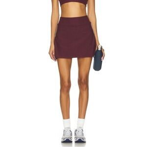 Beyond Yoga Spacedye Ready Skirt in Midnight Burgundy Heather